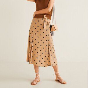 Mango Polka Dot Midi Skirt | US Size XS